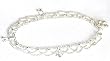 Silver Anklet for Women Pair Handmade Foot Jewelry Size 10 inches