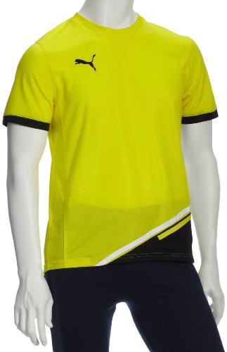 PUMA Herren Trainings-Shirt King IT Embossed Tee, fluo yellow-black, S, 652566 23 Preisvergleich