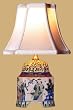 Formal Fine Quality Asian & Oriental Home D&eacute;cor - 13" Small Porcelain Canton Cover Desk Lamp