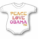 Peace, Love, Obama Baby Ultrasoft Onesie