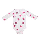 Aden+Anais エイデンアンドアネイ　LONG SLEEVE BODY SUIT 　ロングスリーブ ボディスーツ　（サイズ：9-12m、カラー：PI...