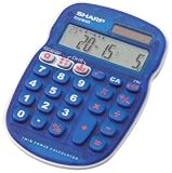 SHRELS25BBL - 10-Digit Calculator, Twin Powered, 3-1/3x5x3/4, Blue