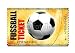 Wallmonkeys Peel and Stick Wall Decals - Fussball Ticket - Removable Graphic