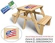 Lohasrus Kids Picnic Table 20331 - Passed Safety Standards ASTM F963-07, Dual Non-toxic Clear Painted Fir, for ages 2 to 6, 1 seated each side, plus Free Drawing Book