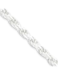 Sterling Silver 4.75mm Diamond-cut Rope Chain 24 Inches