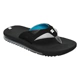 DC Men's Cruz Flip Flops - Black / Battleship / Turquoise (UK10)