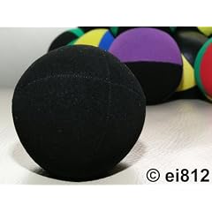 Jonglierball: HENRYS Beanbag Superior � 67mm aus Veloursleder - schwarz