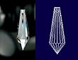 Icicle Drop 30% Lead Crystal 38 mm - 1.5" inch #432-38 Set of 100pc