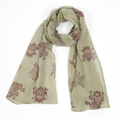 V&A William Morris Print Block Scarf (Green)||RNWIT||EVAEX
