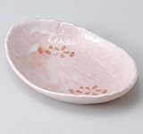 桜志野楕円銘々皿　5個組 【美濃焼　和皿】