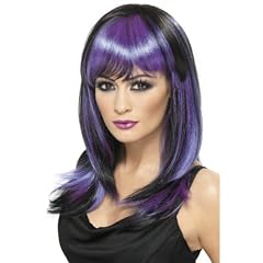 Edel Per�cke Hexe Halloween Schwarz/Violett Hexenper�cke Hexen