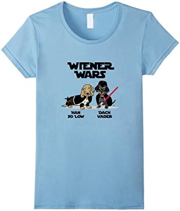 Wiener Wars Dachshund T-Shirt - Female Medium - Baby Blue