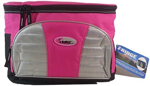 Fridge 12 Can Soft Lunch Cooler with Thermal Insulated Liner, Pink (12.5" x 6" x 9.25")