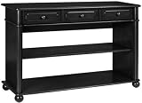 Essex Console Table, 3-DRAWER, BLACK