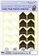 Forever In Time Photo Corners Self-Adhesive Embossed Cardstock, 3/4-Inch, 40 Per Package, White/Black