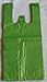 Green Plastic T-Shirt Shopping Bags (7x5x15-12mic) - 100 Bags