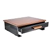 Rolodex 82445 Distinctions Monitor Stand, Rich Cherry Wood/Black Metal