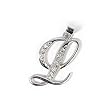 INITIAL PENDANT W/CZ STERLING SILVER .925 Letter L