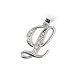INITIAL PENDANT W/CZ STERLING SILVER .925 Letter L