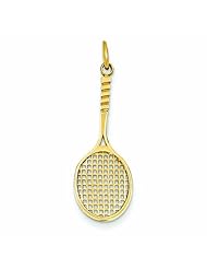 14K Gold Tennis Racquet Charm