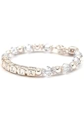 Personalized Baby Charm Bracelet - Any Birth Month Crystal Color