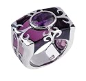 Cobra Barok - JR004AGVI - Bague Femme Argent 925/ 1000 et R&eacute;sine Violette