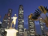Financial District and Boat Quay, Singapore Photographic Poster Print by Jon Arnold, 30x40