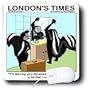 Londons Times Funny Animals Cartoons - Skunk Domestic Quarrels - Mouse Pads