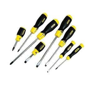 Stanley Cushion Grip Screwdriver Set Flat/Phillips 8 Piece STA065011
