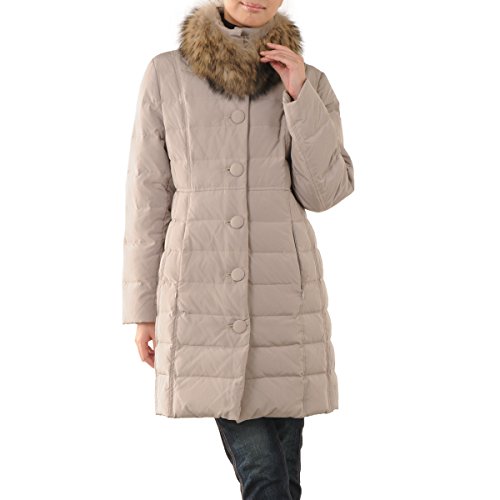 ダウンコート スタンド衿 ラクーントリム くるみボタン レディース(No. 08000009 r )[エースタイル]Aastyle