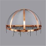 22 1/2 x 11 1/4 x 11 1/2 Satin Copper Pot Rack w/Grid & 12 Hooks
