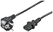 Wentronic Netzkabel abgewinkelter (Schuko auf IEC 320 C13) 5 m schwarz