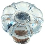 Vintage Style Glass Cabinet Drawer Knob Flower