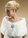 Mariell's Faux Fur Bridal Wrap with Diamond White Fox