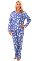 Del Rossa Women's 100% Cotton Flannel Pajama Set - Long Pjs