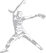 Tools & Hardware : Sudden Shadows Girl Softball Pitcher Wall Sticker Mural