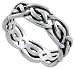 Sterling Silver Celtic Knot Band, 1/4" Thick