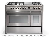 Baumatic 120cm Dual Fuel Range Cooker Stainless Steel BCC2220SS