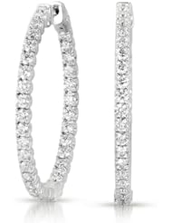 14k White Gold 1.5 Securehinge Hoop Earring", Best Quality Free Gift Box Satisfaction Guaranteed