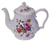 Teapot 6 Cup Capacity with Chippendale Flowers Decor