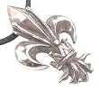 Royal Fleur De Lis Pewter Pendant Necklace