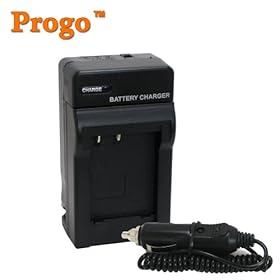 Panasonic Lumix DMC-FP2 Digital Camera Battery Charger (110/220v with Car adapter). Replacement Charger for Panasonic DMW-BCH7E Battery