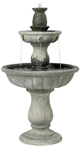 Classic Two-Tier Reconstituted Granite Fountain