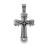 Inox Jewelry Pendants 316L Stainless Steel Crosses, Celtic Crosses Religious (Pendant Only)