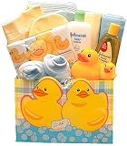 Just Ducky Bath Time For Baby Gift Basket