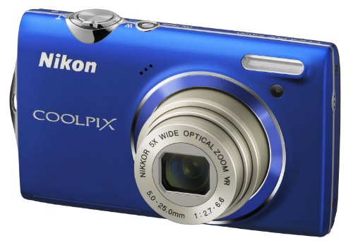 Nikon Coolpix S5100 Digitalkamera (12 Megapixel, 5-fach opt. Zoom, 6.7 cm (2.7 Zoll) Display, HD-Videofunktion) blau