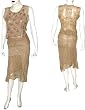 Two Piece Skirt Set in Georgette Embroidery Womens Casual Sundresses Size S (skts098)