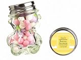 Baby Keepsake: Yellow Circles and Stripes Design Personalized Teddy Bear Glass Candy (Set of 24)