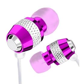 Pink Metal iPod MP3 Earphones