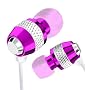 Pink iSmart Metal Replacement In-Ear Metal 3.5mm Stereo EarBud EarPhones HeadPhones Headset for all Apple iPhone, iPod Generation Shuffle Nano Mini Video Classic Touch / Creative Zen / ZUN / Sony / Sansa / Samsung other MP3 / MP4 / CD / DVD Players which have 3.5mm Audio Socket